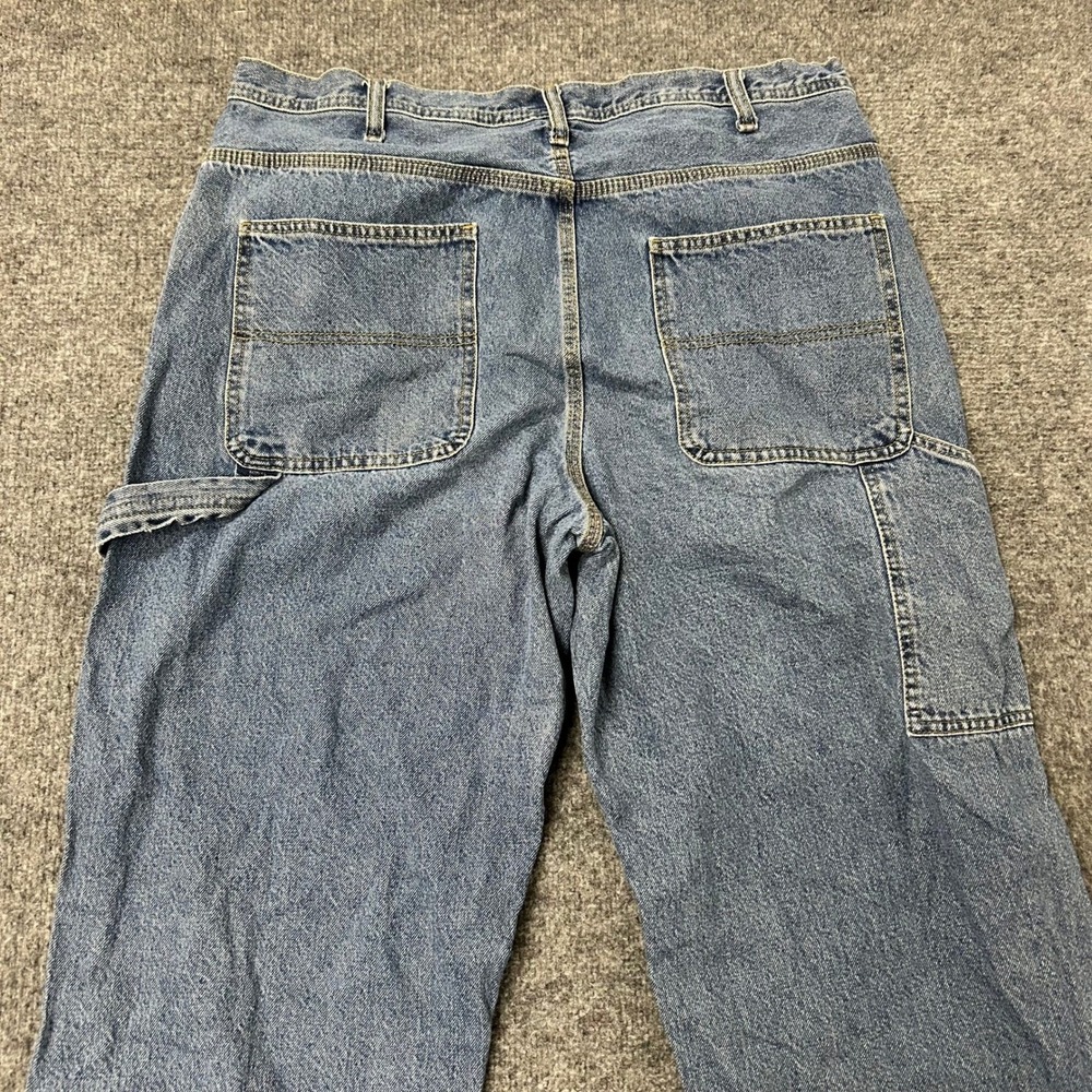 Old Navy Carpenter Jeans Mens Size 38x30 Blue Relaxed Fit Denim Utility Workwear